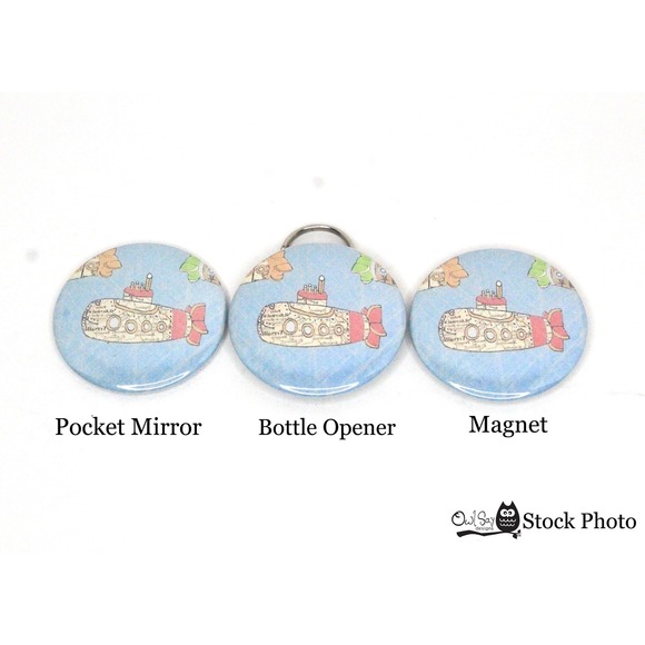 Set of 4 Refrigerator Locker Magnets 2.25" Handmade Bohemian - Color Flakes - Picture 2 of 3